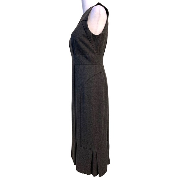 Magaschoni | NWOT Sleeveless Midi Sheath Dress in Charcoal Gray Size 2 - Picture 6 of 16